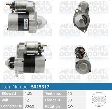 Meat & Doria 5015317 - Starter autospares.lv