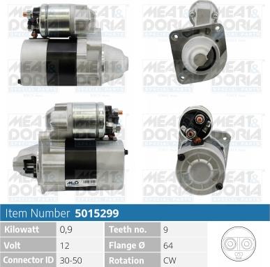 Meat & Doria 5015299 - Starter autospares.lv