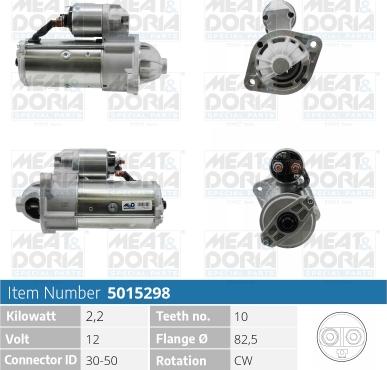 Meat & Doria 5015298 - Starter autospares.lv