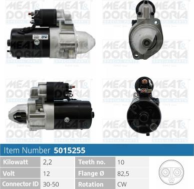 Meat & Doria 5015255 - Starter autospares.lv