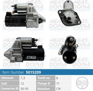 Meat & Doria 5015209 - Starter autospares.lv