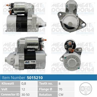 Meat & Doria 5015210 - Starter autospares.lv