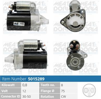 Meat & Doria 5015289 - Starter autospares.lv