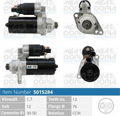 Meat & Doria 5015284 - Starter autospares.lv