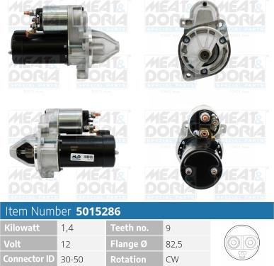 Meat & Doria 5015286 - Starter autospares.lv