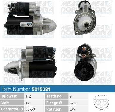 Meat & Doria 5015281 - Starter autospares.lv