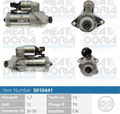 Meat & Doria 5010441 - Starter autospares.lv