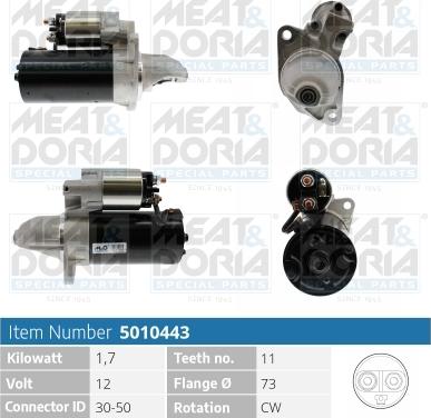 Meat & Doria 5010443 - Starter autospares.lv