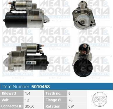 Meat & Doria 5010458 - Starter autospares.lv