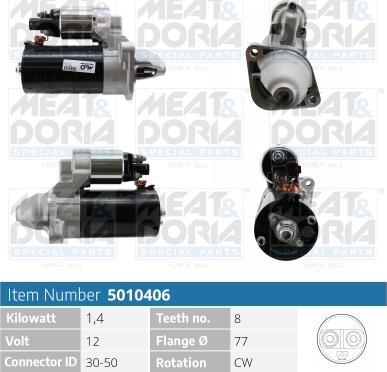 Meat & Doria 5010406 - Starter autospares.lv