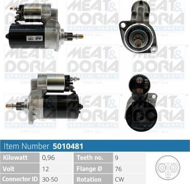 Meat & Doria 5010481 - Starter autospares.lv