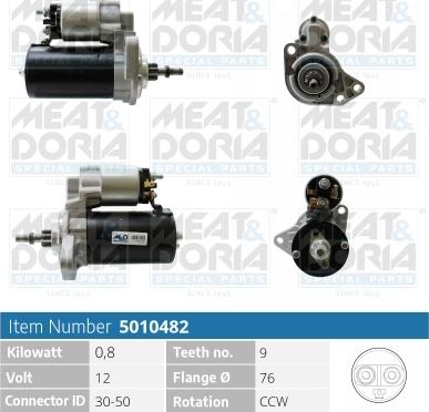 Meat & Doria 5010482 - Starter autospares.lv