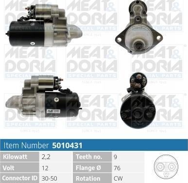 Meat & Doria 5010431 - Starter autospares.lv