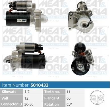 Meat & Doria 5010433 - Starter autospares.lv