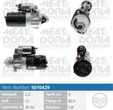 Meat & Doria 5010429 - Starter autospares.lv