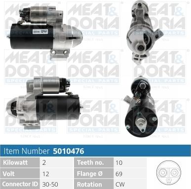 Meat & Doria 5010476 - Starter autospares.lv