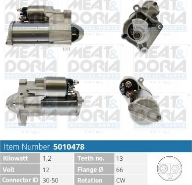 Meat & Doria 5010478 - Starter autospares.lv