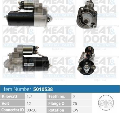 Meat & Doria 5010538 - Starter autospares.lv