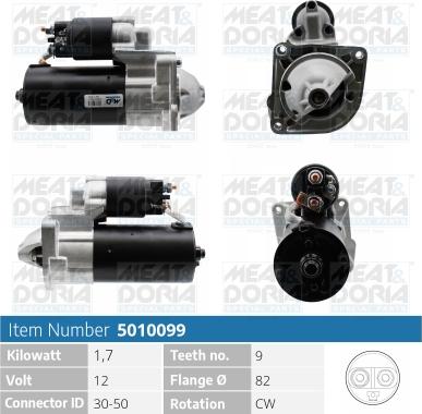 Meat & Doria 5010099 - Starter autospares.lv