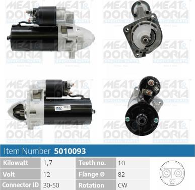 Meat & Doria 5010093 - Starter autospares.lv