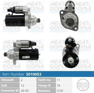 Meat & Doria 5010053 - Starter autospares.lv