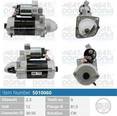 Meat & Doria 5010060 - Starter autospares.lv