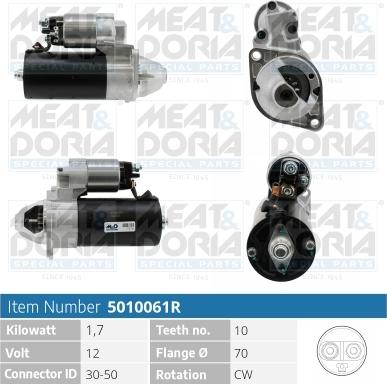 Meat & Doria 5010061R - Starter autospares.lv