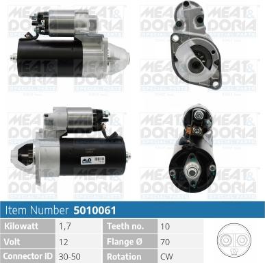 Meat & Doria 5010061 - Starter autospares.lv