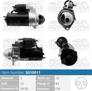 Meat & Doria 5010011 - Starter autospares.lv