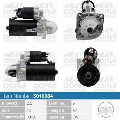 Meat & Doria 5010084 - Starter autospares.lv