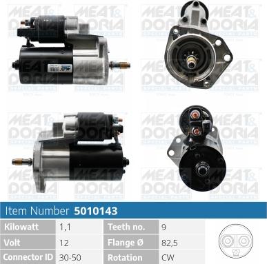 Meat & Doria 5010143 - Starter autospares.lv