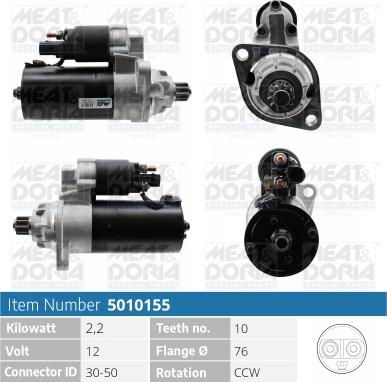 Meat & Doria 5010155 - Starter autospares.lv