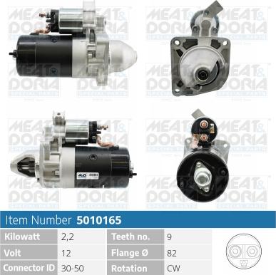 Meat & Doria 5010165 - Starter autospares.lv