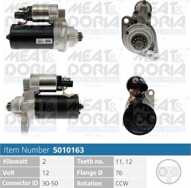 Meat & Doria 5010163 - Starter autospares.lv