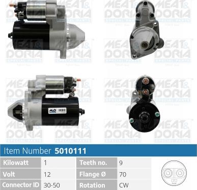 Meat & Doria 5010111 - Starter autospares.lv