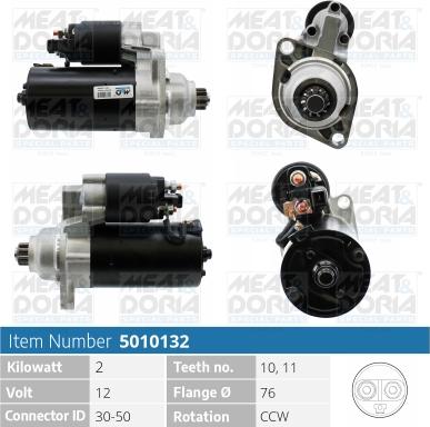 Meat & Doria 5010132 - Starter autospares.lv