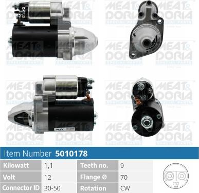 Meat & Doria 5010178 - Starter autospares.lv