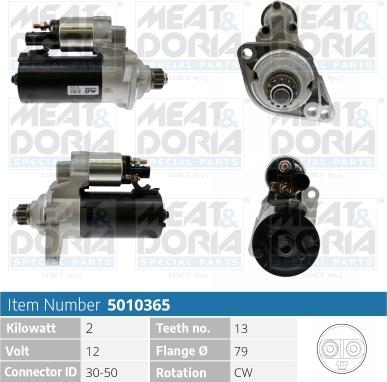 Meat & Doria 5010365 - Starter autospares.lv