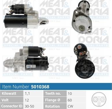 Meat & Doria 5010368 - Starter autospares.lv