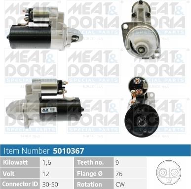 Meat & Doria 5010367 - Starter autospares.lv