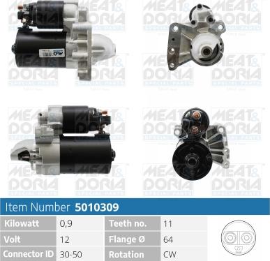 Meat & Doria 5010309 - Starter autospares.lv