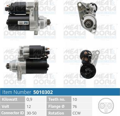 Meat & Doria 5010302 - Starter autospares.lv