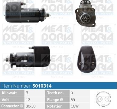 Meat & Doria 5010314 - Starter autospares.lv