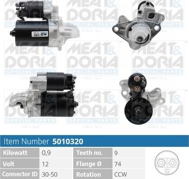 Meat & Doria 5010320 - Starter autospares.lv