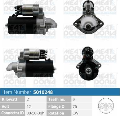 Meat & Doria 5010248 - Starter autospares.lv