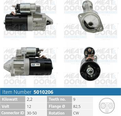 Meat & Doria 5010206 - Starter autospares.lv