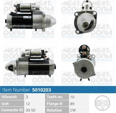 Meat & Doria 5010203 - Starter autospares.lv