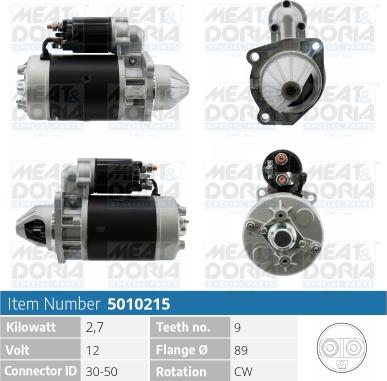 Meat & Doria 5010215 - Starter autospares.lv