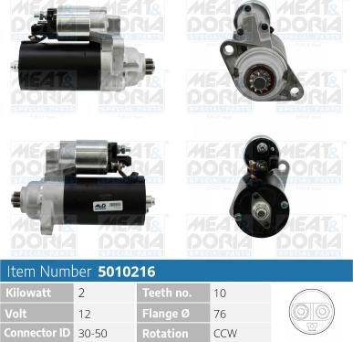 Meat & Doria 5010216 - Starter autospares.lv