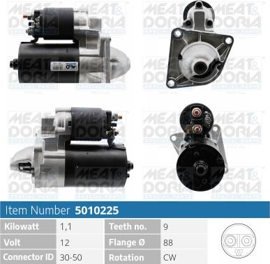 Meat & Doria 5010225 - Starter autospares.lv